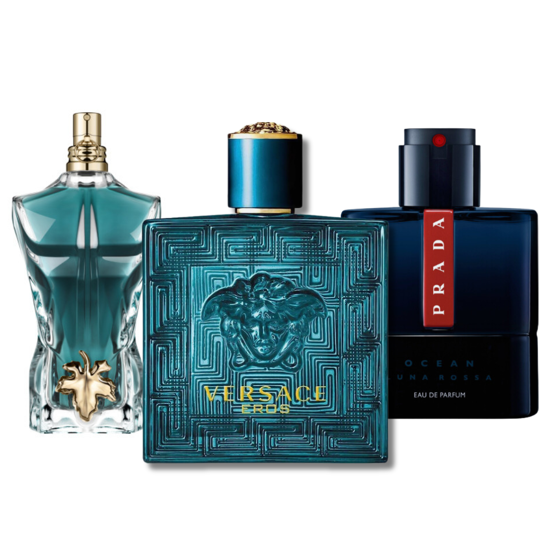 Zestaw promocyjny 3 perfum: Prada Luna Rossa, Versace Eros, Le Beau (Eau de Parfum)
